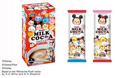 ミルクココア(ディズニーツムツム)5本入り　斜め