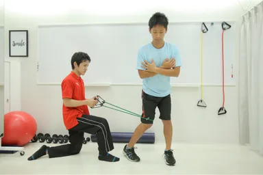 ストレッチ＆トレーニングの様子