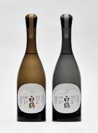 「白鶴 天空」(左：山田錦、右：白鶴錦)