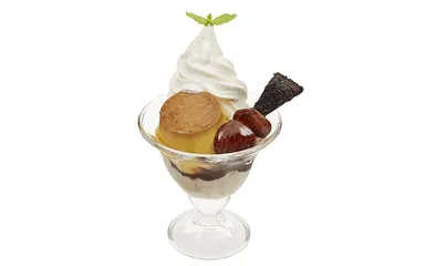 渋皮栗とかぼちゃプリンのサンデー