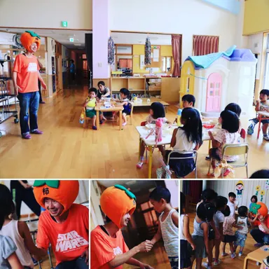 8月に大船渡の保育園訪問