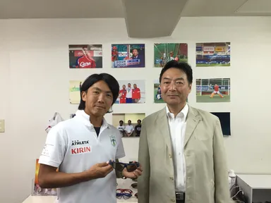 アミティエSC京都、岡本選手／アプリシエイト、田村代表