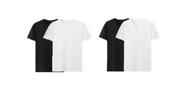 ・クルー/Vネック半袖