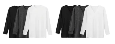 ・クルー/Vネック長袖(9分)