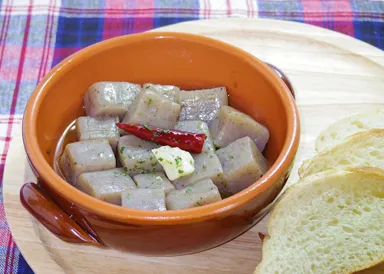 生芋こんにゃくのアヒージョ