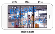 BIGLOBE「エンタメフリー・オプション」動画解像度比較