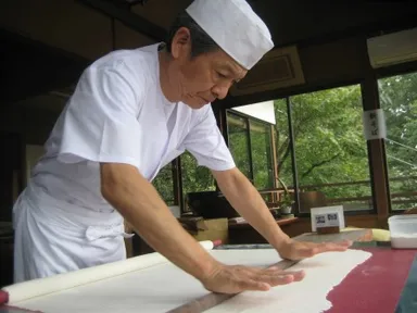 名人によるそば打ち実演会