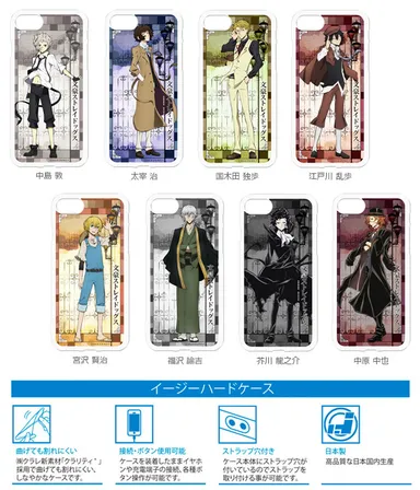 iPhone 7、6s／6、5s／5用イージーハードケース『文豪ストレイドッグス』