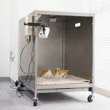 「動物見守りシステムmonipet」はレーダーセンサーを使い、動物病院で入院中の犬猫の見守りをサポートします