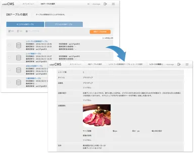 コンテンツDB編集画面