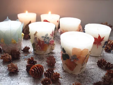 キャンドル作り体験「リーフアロマキャンドルづくりワークショップ」