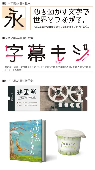 ダイナフォント「シネマ凜W4」