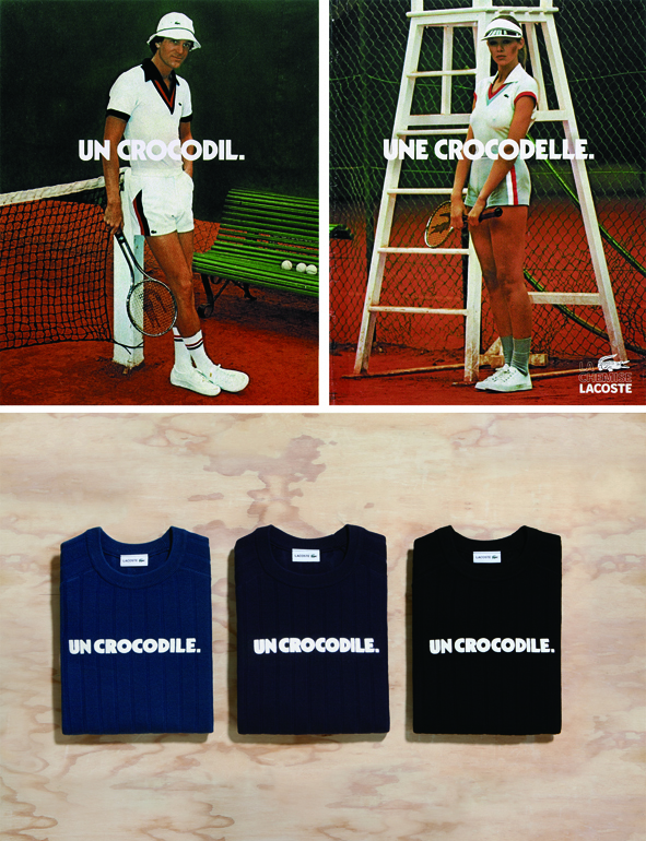 LACOSTE 70年代の広告のキャッチコピーが限定で復活“UN CROCODILE” or “UNE CROCODELLE” ?｜株式会社ラコステ