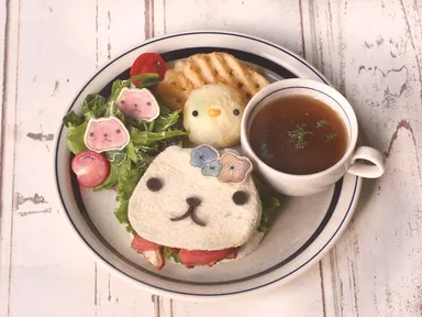 ホワイトさんと みんなでもぐもぐチキンサンドプレート