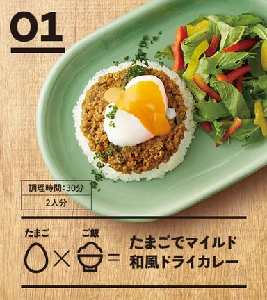 たまごでマイルド和風ドライカレー_1