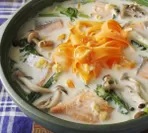 「鮭と小松菜のミルクコーン鍋」