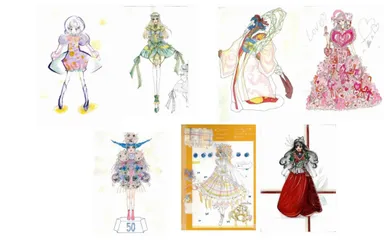 文化服装学院 入賞作品スケッチ