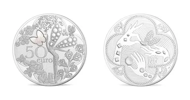 50ユーロ銀貨真珠層付