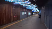 中之島駅のクリスマス装飾