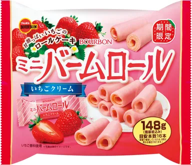148gミニバームロールいちごクリーム