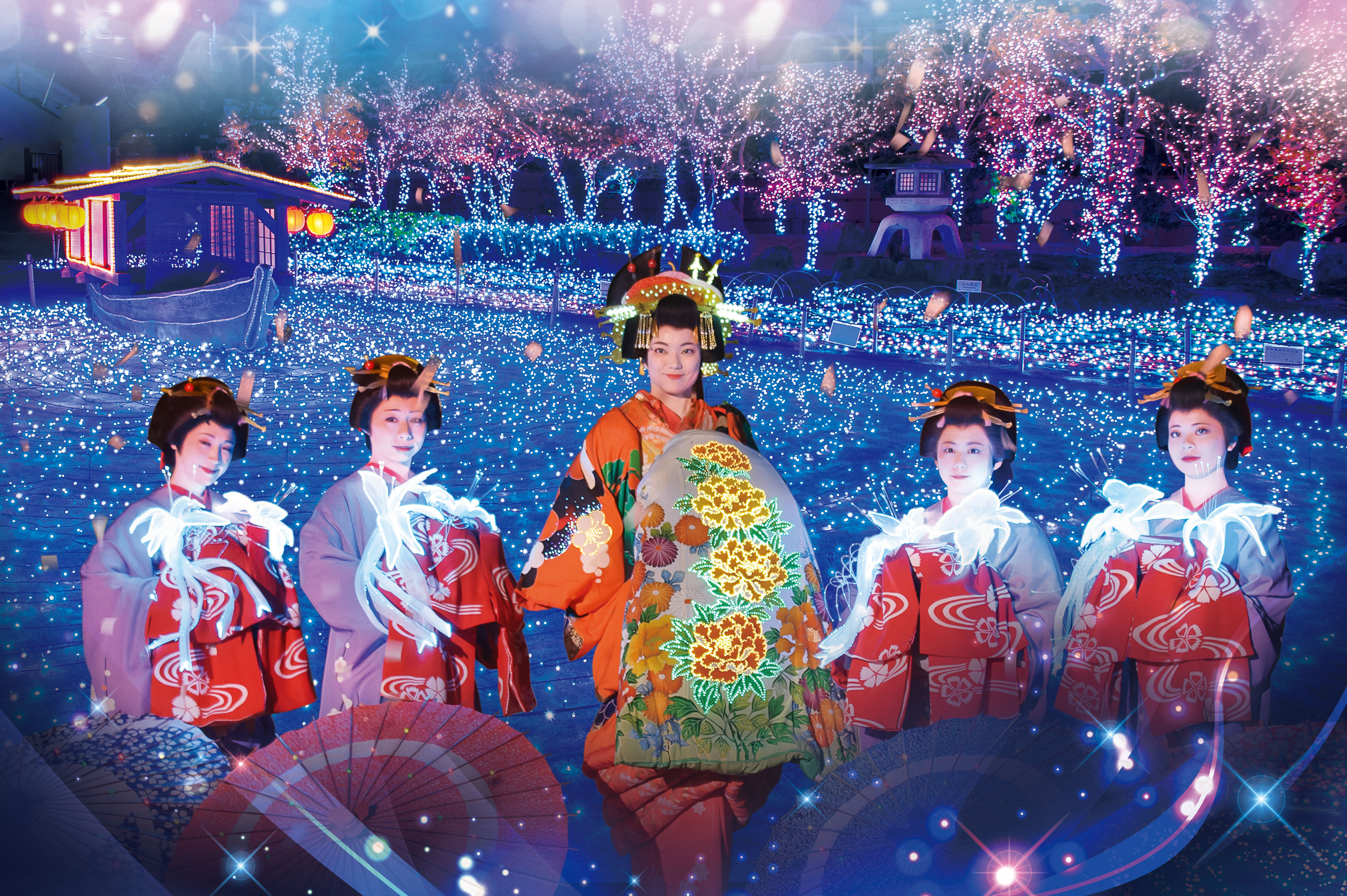 京都に花魁 江戸の Kawaii イルミネーションが出現 期間限定 光の華まつり を12月23日 開催 東映太秦映画村のプレスリリース