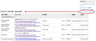 テンプレートのドキュメント作成支援機能