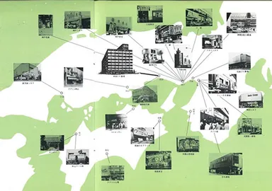 1964年当時の当社直営映画館マップ
