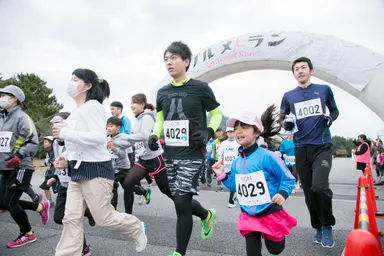 親子で一緒にファミリーラン