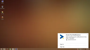 デスクトップ通知サンプル
