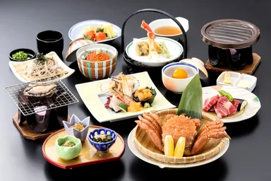 休暇村支笏湖の夕食北海三昧コース(イメージ)