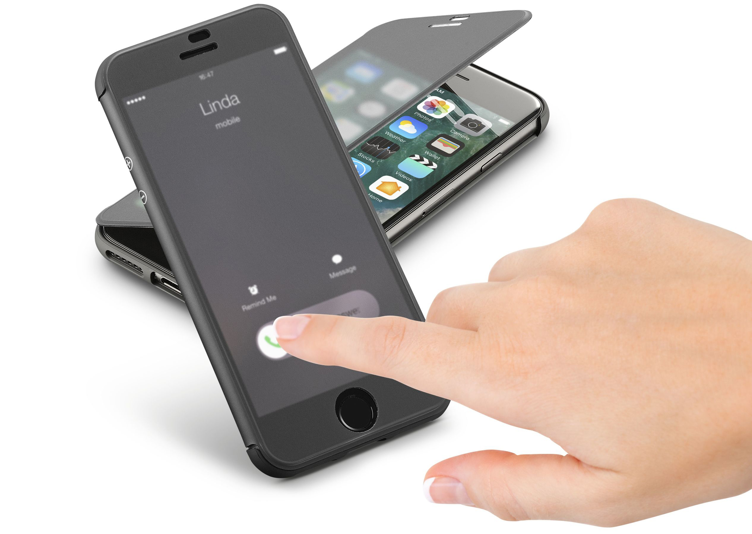 カバーを閉じたまま タッチ操作可能な手帳型iphoneケースにiphone7 Iphone7 Plus専用モデル が新登場 株式会社ラウダのプレスリリース