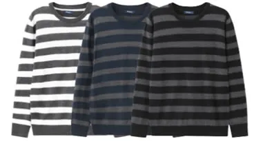 【メンズ】・ボーダークルー