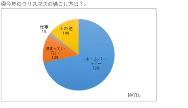 (4)今年のクリスマスの過ごし方は？