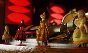 出展オルゴール例(シリンダー・オルゴール)　シアター・シリンダー・オルゴール 1880年頃スイス製