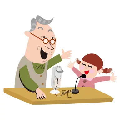 おじいさんと女の子 イメージ図