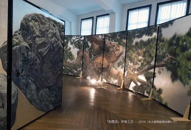 襖絵「岩」と「松」