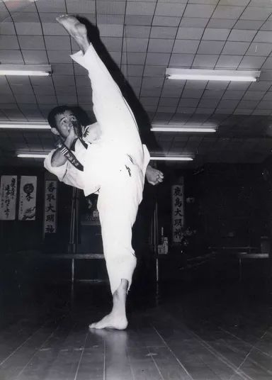 極真会館総本部道場での稽古風景