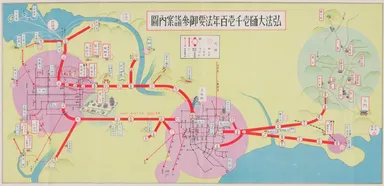 昭和初期の南海・京阪沿線案内図