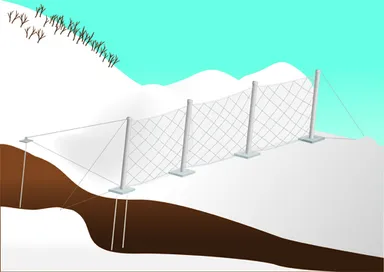 ARCフェンスSタイプ　設置イメージイラスト