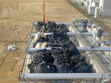 スロープガードフェンスタイプLE　実物実験の状況