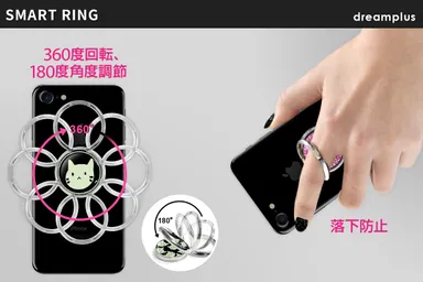 360度回転するリング