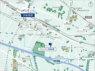 プレミスト西船橋現地案内図