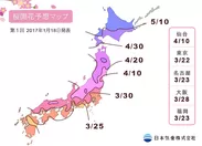 2017年桜開花予想マップ
