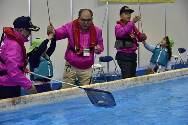 マス釣り体験コーナー