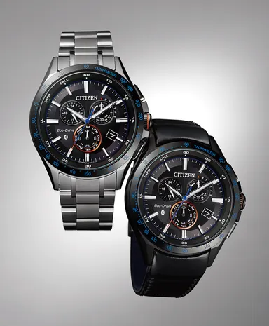 『シチズン エコ・ドライブ Bluetooth』(左)BZ1034-52E 100,000円＋税 (右)BZ1035-09E 85,000円＋税