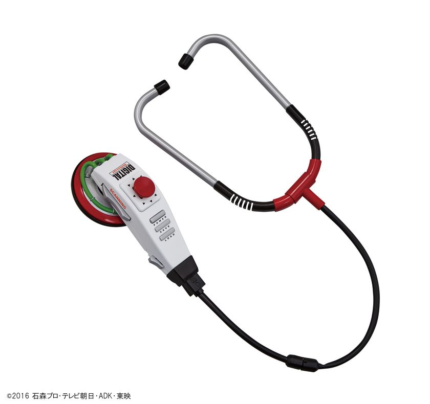 仮面ライダーエグゼイドよりライダー達の聴診器が登場
　投影機能搭載でバグスター感染診断シーンを再現可能