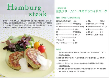 豆乳クリームソースのチラコイドバーグ