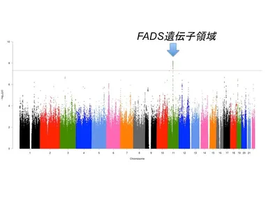 図1　双極性障害GWASの結果(日本人サンプルのみ)