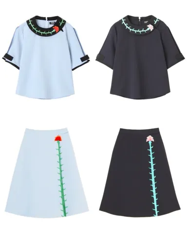【先行販売】CARNATION EMBROIDERED TOP＆SKIRT