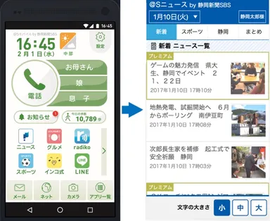 (図2) モバイル端末からの視聴イメージ